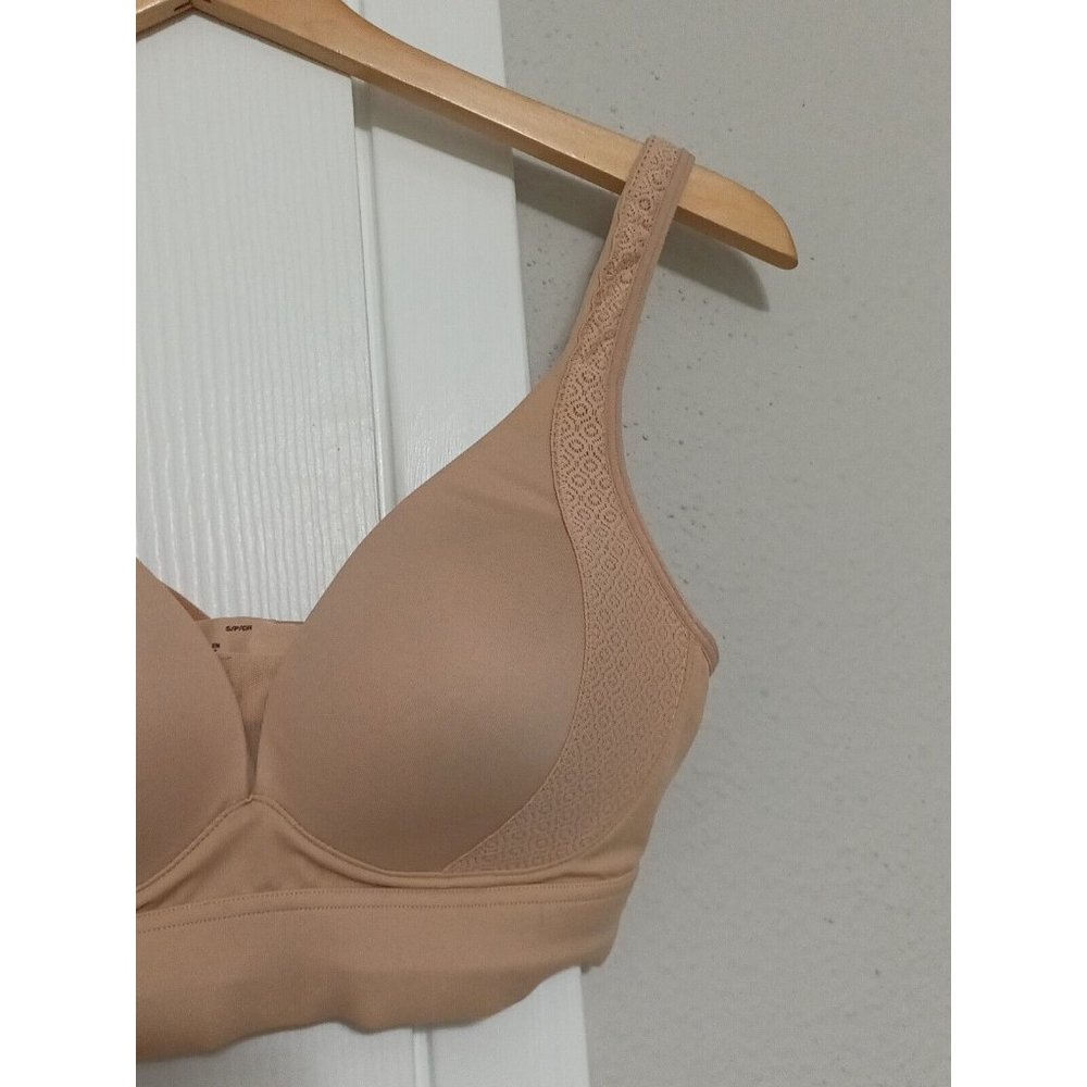Women's Jockey Beige Adjustable Straps Full Coverage Bra Size Small - Picture 3 of 8